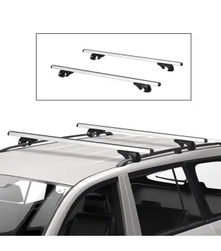 Barras de Techo Universales para Vehículos de Aluminio Bacas Portaequipajes Coche Automóvil Baca para Coche Universales con Cerr