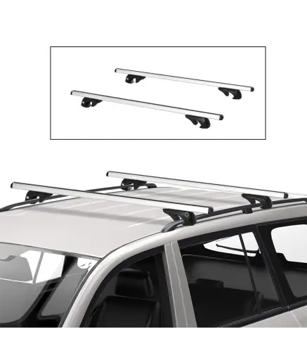 Barras de Techo Universales para Vehículos de Aluminio Bacas Portaequipajes Coche Automóvil Baca para Coche Universales