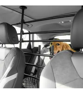Barrera Protectora de Coche para Perros Reja de Protección Universal de Acero para Maletero Equipaje Automóvil Ajustable en Anch