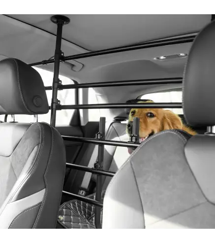 Barrera Protectora de Coche para Perros Reja de Protección Universal de Acero para Maletero Equipaje Automóvil Ajustable en Anch