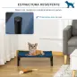 Cama Elevada para Perros Gatos Portátil Cama para Mascotas con Zona de Malla Transpirable y Tela Oxford para Interior Exterior 6