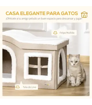 Casa Plegable para Gatos