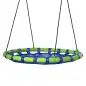 Columpio Infantil Nido con Altura Ajustable Columpio Redondo de Árbol para +3 Años Ø100x120-180 cm Azul y Verde