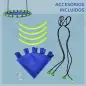 Columpio Infantil Nido con Altura Ajustable Columpio Redondo de Árbol para +3 Años Ø100x120-180 cm Azul y Verde Columpio Infantil Nido con Altura Ajustable Columpio Redondo de Árbol para +3 Años Ø100x120-180 cm Azul y Verde