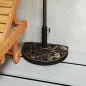 Soporte para Parasol Peso 9 kg en Forma de Semicírculo para Poste de Paraguas de Ø3,8 cm y Ø4,8 cm 50x31x32 cm Bronce