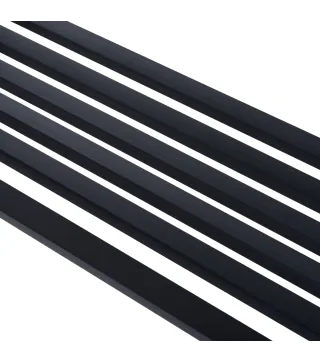 Banco de Jardín de 2 Plazas Banco de Terraza de Hierro con Diseño Clásico Patrón Floral 127x60x85cm Negro