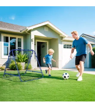 Red de Rebote Plegable y Ajustable para Entrenamiento de Fútbol Béisbol y Tenis 100x95x90 cm Azul