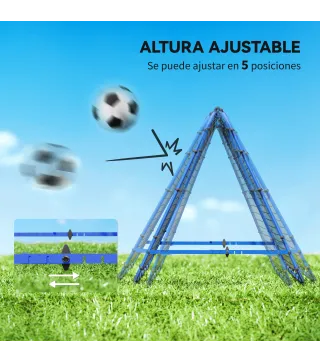 Red de Rebote Plegable y Ajustable para Entrenamiento de Fútbol Béisbol y Tenis 100x95x90 cm Azul