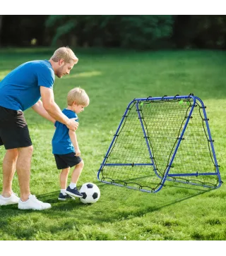 Red de Rebote Plegable y Ajustable para Entrenamiento de Fútbol Béisbol y Tenis 100x95x90 cm Azul