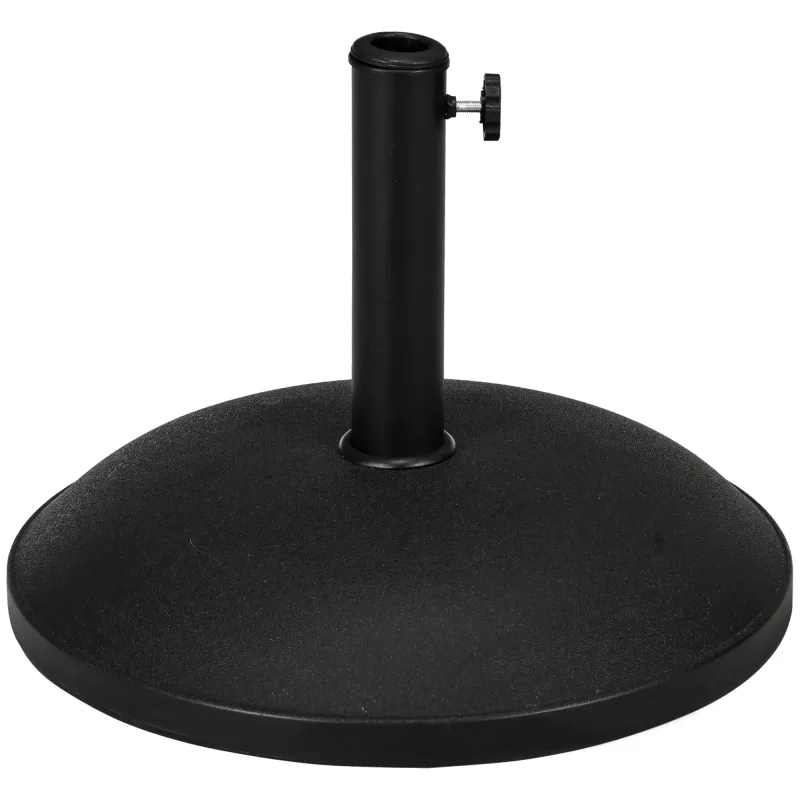 Base para Sombrilla Redonda 25 kg Soporte de Parasol de Cemento para Sombrilla con Postes Ø33 mm Ø38 mm Ø48 mm