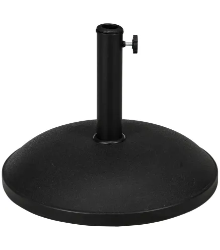 Base para Sombrilla Redonda 25 kg Soporte de Parasol de Cemento para Sombrilla con Postes Ø33 mm Ø38 mm Ø48 mm