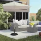 Base para Sombrilla Redonda 25 kg Soporte de Parasol de Cemento para Sombrilla con Postes Ø33 mm Ø38 mm Ø48 mm