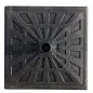 Base para Sombrilla de Resina Peso 15 kg para Poste de Parasol de Ø3,8 cm y Ø4,8 cm para Terraza 47x47x32 cm Bronce