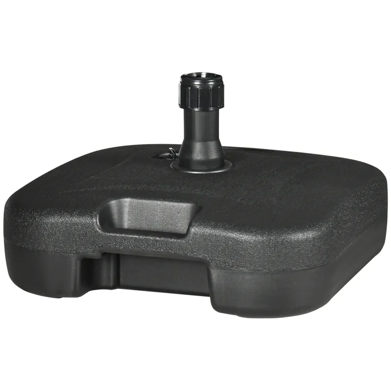 Base de Sombrilla Parasol de Playa Pies Soporte de Sombrilla Patio Jardín Lleno de Agua de 20 kg y Arena de 30 kg 46x45x26cm HDP