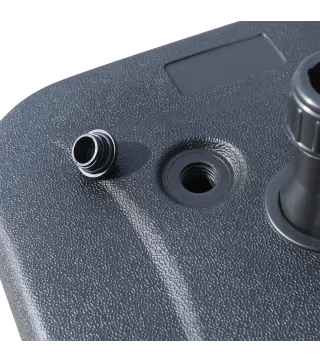 Base de Sombrilla Parasol de Playa Pies Soporte de Sombrilla Patio Jardín Lleno de Agua de 20 kg y Arena de 30 kg 46x45x26cm HDP