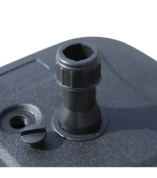 Base de Sombrilla Parasol de Playa Pies Soporte de Sombrilla Patio Jardín Lleno de Agua de 20 kg y Arena de 30 kg 46x45x26cm HDP