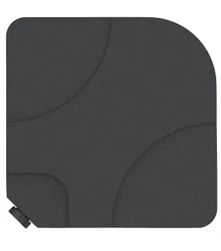 Conjunto de 4 Pesos Rellenables con Agua o Arena de HDPE para Sombrillas con Base Cruzada 50x50x7,5 cm c/u Negro