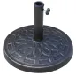 Base para Sombrilla de Jardín de 12 kg Soporte de Parasol Redondo de Resina para Postes de 38mm/48mm Ø44x34 cm Bronce