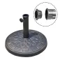 Base para Sombrilla de Jardín de 12 kg Soporte de Parasol Redondo de Resina para Postes de 38mm/48mm Ø44x34 cm Bronce