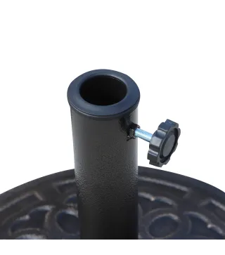 Base para Sombrilla de Jardín de 12 kg Soporte de Parasol Redondo de Resina para Postes de 38mm/48mm Ø44x34 cm Bronce