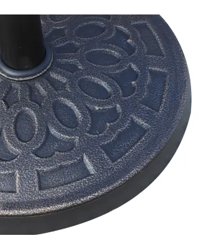 Base para Sombrilla de Jardín de 12 kg Soporte de Parasol Redondo de Resina para Postes de 38mm/48mm Ø44x34 cm Bronce