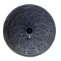 Base para Sombrilla de Jardín de 12 kg Soporte de Parasol Redondo de Resina para Postes de 38mm/48mm Ø44x34 cm Bronce