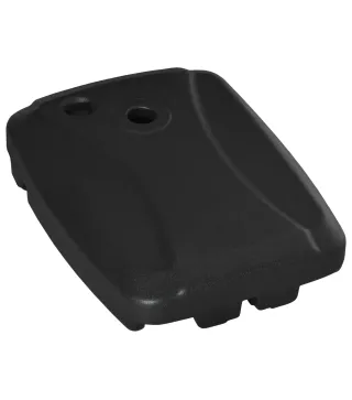 Base de Sombrilla con 2 Ruedas Rellenable de Agua 60 kg Arena 68 kg o Mixto 75 kg 80x60x17 cm Negro