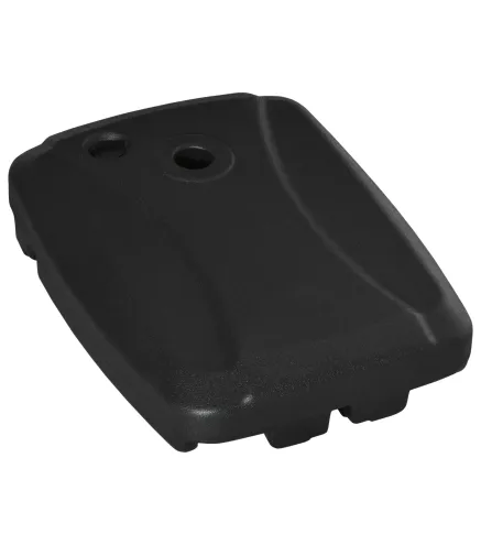 Base de Sombrilla con 2 Ruedas Rellenable de Agua 60 kg Arena 68 kg o Mixto 75 kg 80x60x17 cm Negro