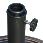 Base de Sombrilla de Jardín Peso Neto 12 kg Soporte de Parasol Redondo Apto para Postes de 38mm/48mm Resina y Acero para Terraza
