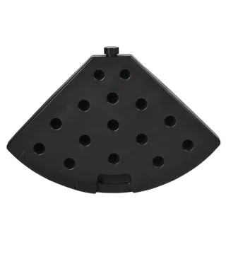 Base para Sombrilla de 4 Piezas Rellenable con Arena 68 kg o Agua 52 L para Jardín Patio Terraza Negro