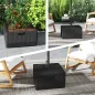 Base para Sombrilla Exterior 3 en 1 Mesa Auxiliar Ajustable Macetero Soporte de Parasol Rellenable Arena 80 kg Negro