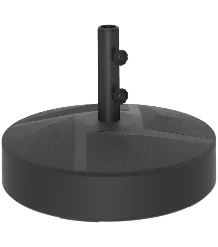 Base para Sombrilla Rellenable con Arena o Agua Resistente de HDPE para Jardines y Espacios Exteriores Ø56x40 cm Negro