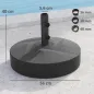 Base para Sombrilla Rellenable con Arena o Agua Resistente de HDPE para Jardines y Espacios Exteriores Ø56x40 cm Negro