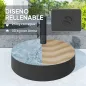 Base para Sombrilla Rellenable con Arena o Agua Resistente de HDPE para Jardines y Espacios Exteriores Ø56x40 cm Negro