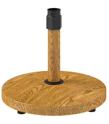 Base para Sombrilla de Exterior con Almohadillas Ajustables Relleno de Cemento y Diseño Decorativo Ø48x44 cm Madera