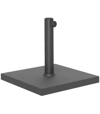Base de Sombrilla de 18 kg Fabricada en HDPE con Relleno de Cemento para Exterior 44x44x30 cm Negro