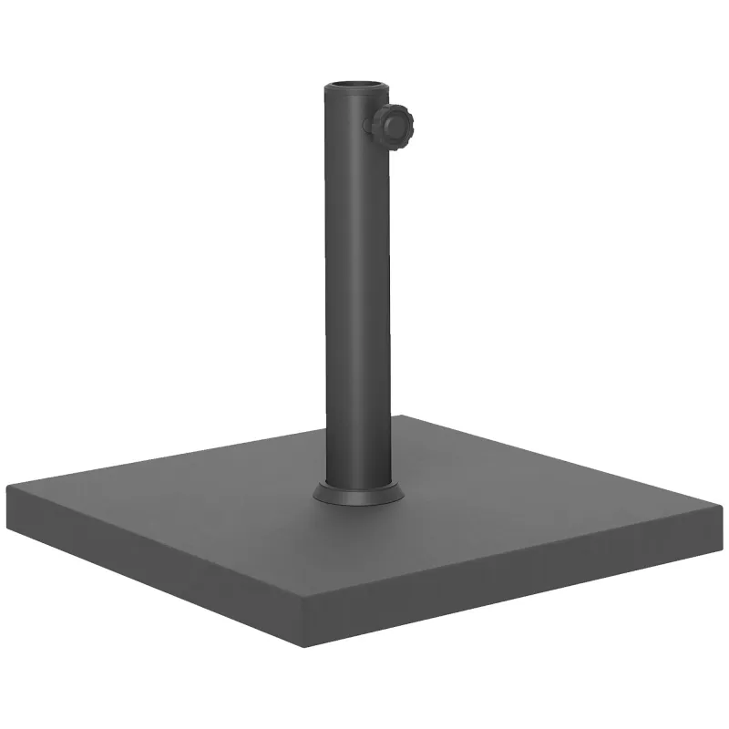 Base de Sombrilla de 18 kg Fabricada en HDPE con Relleno de Cemento para Exterior 44x44x30 cm Negro