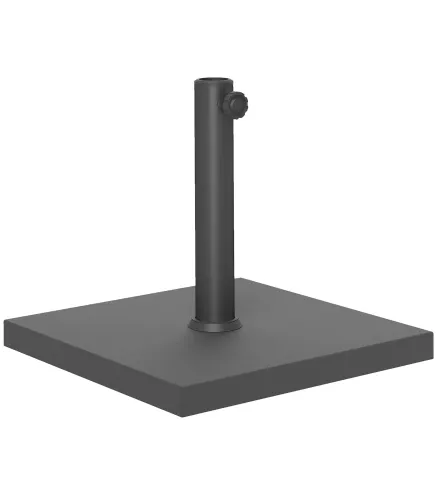 Base de Sombrilla de 18 kg Fabricada en HDPE con Relleno de Cemento para Exterior 44x44x30 cm Negro