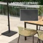 Base de Sombrilla de 18 kg Fabricada en HDPE con Relleno de Cemento para Exterior 44x44x30 cm Negro