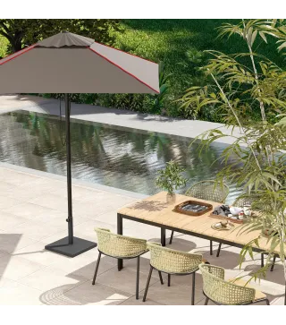 Base de Sombrilla de 18 kg Fabricada en HDPE con Relleno de Cemento para Exterior 44x44x30 cm Negro