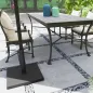 Base de Sombrilla de 18 kg Fabricada en HDPE con Relleno de Cemento para Exterior 44x44x30 cm Negro