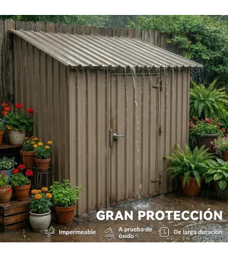 Juego de 12 Paneles para Tejado de Acero Galvanizado 7m² para Caseta de Herramientas Cobertizo 129x45cm Marrón