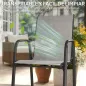 Juego de 6 Sillas de Jardín Exterior Apilables con Reposabrazos Asiento y Respaldo de Malla Estructura de Metal Gris