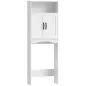 Armario sobre Inodoro Mueble de Baño con 2 Puertas de Cierre Silencioso Estante Abierto 64x21x173,5 cm Blanco