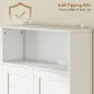 Armario sobre Inodoro Mueble de Baño con 2 Puertas de Cierre Silencioso Estante Abierto 64x21x173,5 cm Blanco
