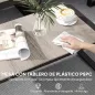 Conjunto de Jardín Exterior de 4 Piezas con 2 Sofás de 2 Plazas 1 Sillón sin Brazos y Mesa de Centro con Cojines Caqui