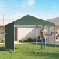 Carpa Plegable Pop-up 3x3 m con Pared Lateral UPF50+ Altura Ajustable Empuje Central Bolsa de Transporte Verde
