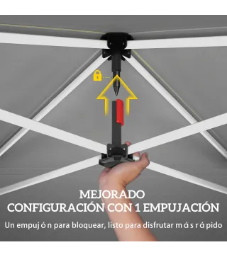 Carpa Plegable Pop-up 3x3 m con Pared Lateral UPF50+ Altura Ajustable Empuje Central Bolsa de Transporte Verde