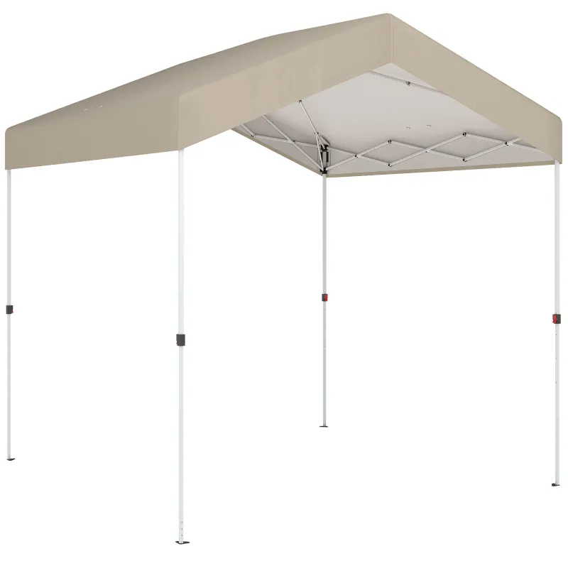 Carpa Plegable 2,4x2,4 m Pop-up UPF50+ Bloqueo Central Altura Ajustable Bolsa de Transporte Sacos Arena Beige