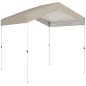 Carpa Plegable 2,4x2,4 m Pop-up UPF50+ Bloqueo Central Altura Ajustable Bolsa de Transporte Sacos Arena Beige